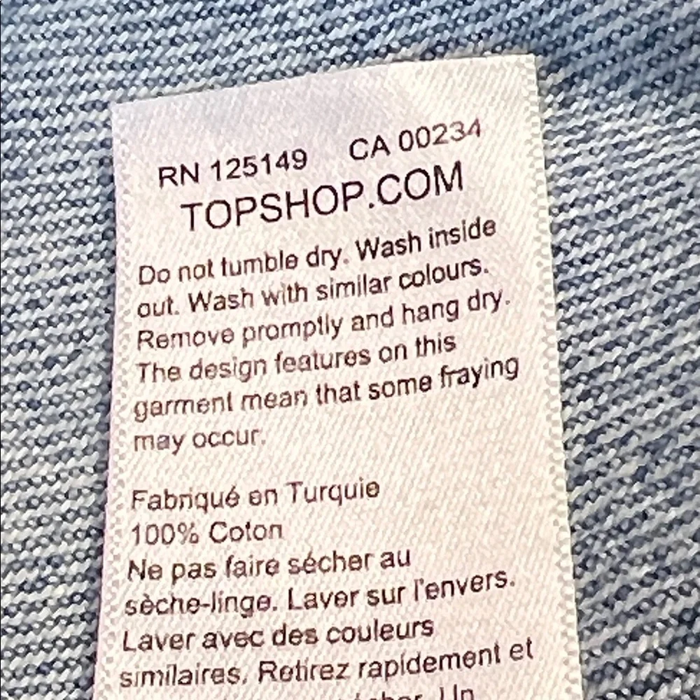 Topshop euc denim